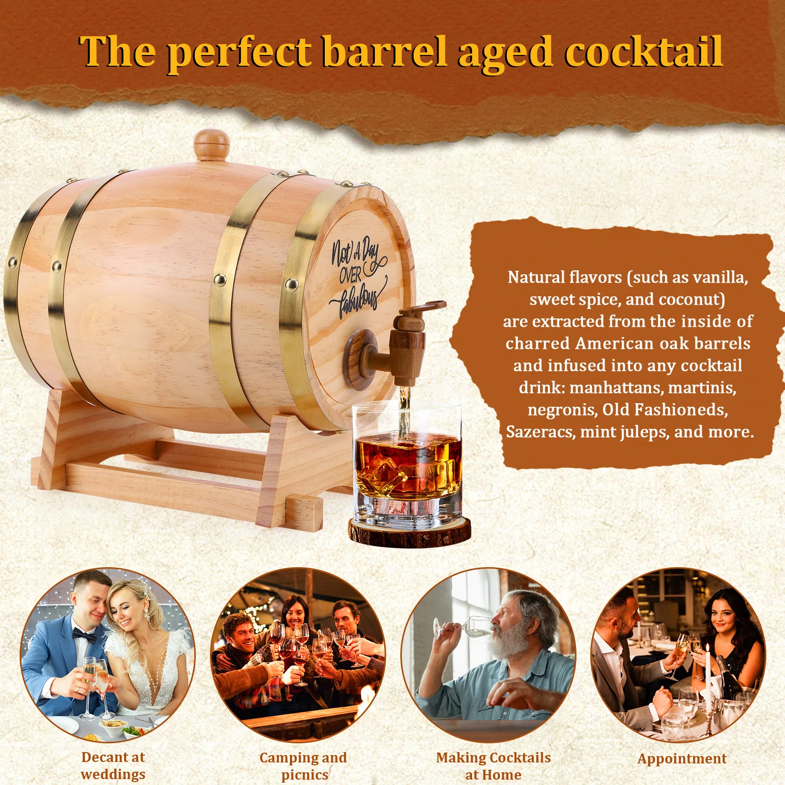 3L Whiskyfass aus Holz mit Stä – Wine With Beer Cocktail Bewertung und Preis
